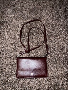 Etienne Aigner Burgundy Leather Crossbody